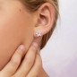 Pendientes MAREA Para Niña - Estrellas en Plata de Ley Baño Rodio - Esmalte Rosa | D03601/BO