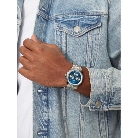 Reloj CASIO Analógico Clásico de Acero con Esfera Azul y Calendario Completo MTP-1375PD-2A2VEF