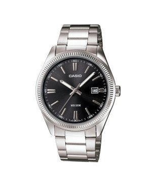 Reloj CASIO Para Hombre - Analógico con Esfera Negra y Calendario - Sumergible (50m) MTP-1302 Series - MTP-1302PD-1A1VEF