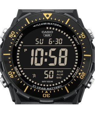 Reloj CASIO Para Hombre - Pantalla Digital y Bisel Giratorio Negro con Números Amarillos - Sumergible (100m) - AE-1700H-1BVEF