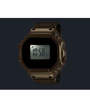 Anillo Reloj CASIO Unisex Digital - Estructura Metálica IP Dorado - Edición Especial - CRW-001G-9ER