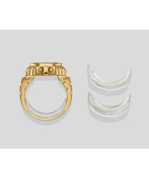 Anillo Reloj CASIO Unisex Digital - Estructura Metálica IP Dorado - Edición Especial - CRW-001G-9ER