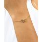 Pulsera GUESS  Mujer de Acero Dorado ICONIQUE de Doble Cadena con Corazón y Cristales JUBB05534JWYGS