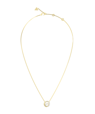 Collar GUESS ICONIQUE Mujer de Acero Dorado con Corazón y Pedrería JUBN05526JWYGT-U