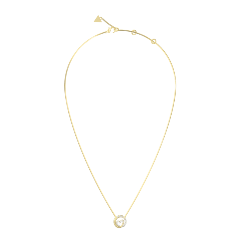 Collar GUESS ICONIQUE Mujer de Acero Dorado con Corazón y Pedrería JUBN05526JWYGT-U