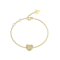 Pulsera GUESS L.O.V.E. Mujer de Acero Dorado con Corazón y Pedrería JUBB05461JWYGS