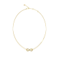 Collar GUESS AMORE Mujer de Acero Dorado con Infinito y Grabado Central JUBN05049JWYGT-U