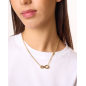 Collar GUESS AMORE Mujer de Acero Dorado con Infinito y Grabado Central JUBN05049JWYGT-U