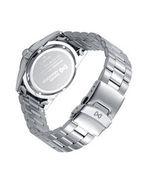 Reloj MARK MADDOX Mission Para Hombre - Brazalete de Acero y Esfera Negra - Analógico Tres Agujas - Sumergible 100m - HM0136-17
