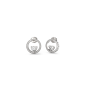 Pendientes Aro GUESS M'ama Non M'ama - Acero Platedado con Cristales y Motivo de Corazón Central - JUBE04666JWRHT-U