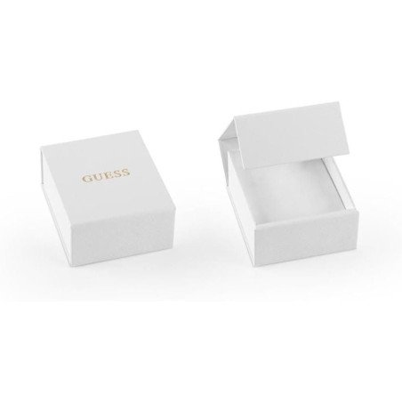 Pendientes Aro GUESS M'ama Non M'ama - Acero Platedado con Cristales y Motivo de Corazón Central - JUBE04666JWRHT-U