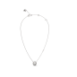 Collar GUESS M'ama Non M'ama - Cadena Plateada de Acero con Aro y Motivo de Corazón con Cristales - JUBN04667JWRHT-U Collar GUESS M'ama Non M'ama - Cadena Plateada de Acero con Aro y Motivo de Corazón con Cristales - JUBN04667JWRHT-U