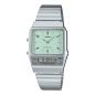 Reloj CASIO Vintage Analógico-Digital para Mujer con Esfera Verde y Brazalete de Acero AQ-800E-3AEF
