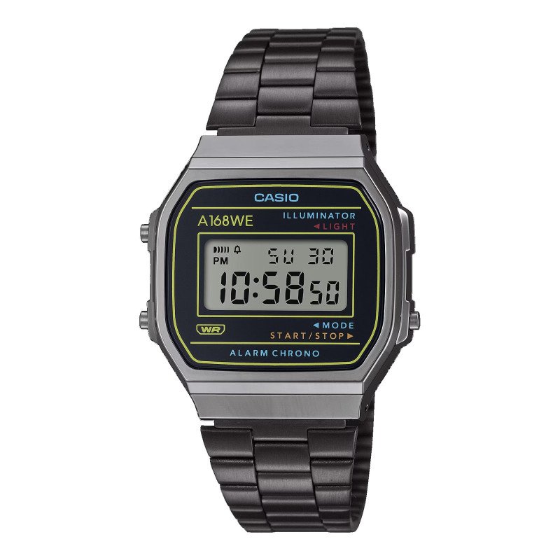 Reloj CASIO Vintage Unisex - Digital Iconic Series - Correa Acero IP Negro - A168WEHB-1AEF Reloj CASIO Vintage Unisex - Digital Iconic Series - Correa Acero IP Negro - A168WEHB-1AEF