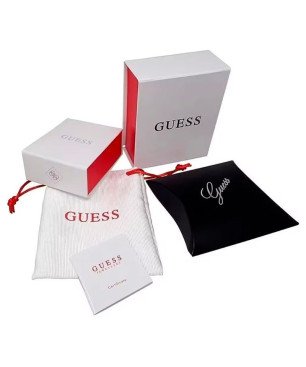Pulsera GUESS de Acero Plateado con Doble Cadena y Estrella con Pedrería JUBB05538JWRHS