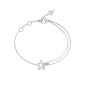 Pulsera GUESS de Acero Plateado con Doble Cadena y Estrella con Pedrería JUBB05538JWRHS