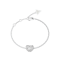 Pulsera GUESS L.O.V.E Para Mujer - Cadena Acero Plateado y Corazón Central Decorado con Pedrería - JUBB05461JWRHS Pulsera GUESS L.O.V.E Para Mujer - Cadena Acero Plateado y Corazón Central Decorado con Pedrería - JUBB05461JWRHS
