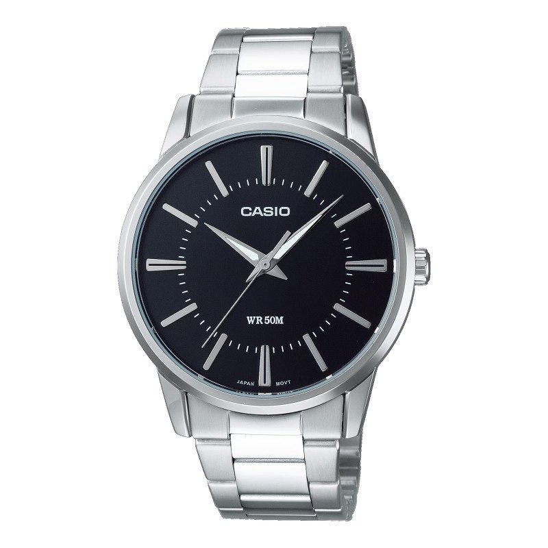 Reloj CASIO Para hombre - Correa de Acero Inoxidable con Esfera Negra Analógico - Resistente al Agua (5 BAR) - MTP-1303PD-1AVEG Reloj CASIO Para hombre - Correa de Acero Inoxidable con Esfera Negra Analógico - Resistente al Agua (5 BAR) - MTP-1303PD-1AVEG