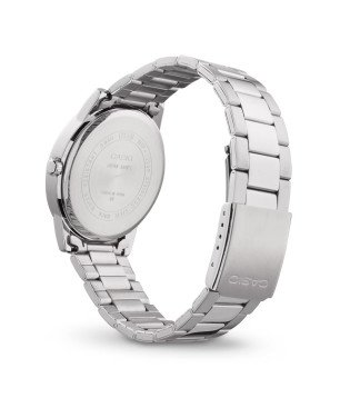 Reloj CASIO Para hombre - Correa de Acero Inoxidable con Esfera Negra Analógico - Resistente al Agua (5 BAR) - MTP-1303PD-1AVEG