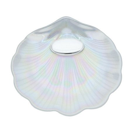 Concha Bautismal Acabada en Nácar, Regalo de bautizo para Bebés. Apliques Personalizables/Grabables Liso