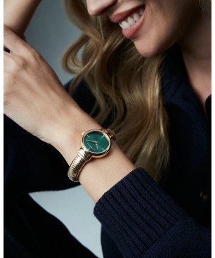 Reloj VICEROY Para Mujer - Caja de Acero y Brazalete IP Dorado - Esfera Verde con Movimiento Analógico Cuarzo - 401314-67