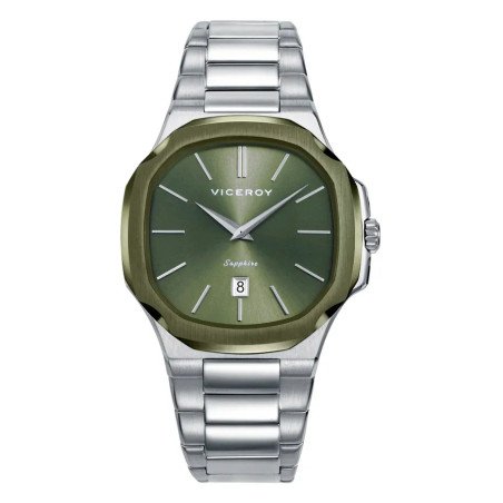 Reloj VICEROY Hombre Colección Laura Escanes de Acero Bicolor IP Verde con Caja Hexagonal y Esfera Verde 45111-67