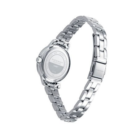 Reloj VICEROY SWEET Para Niña - Correa y Caja de Acero Esfera Blanca y Bisel Rosa - Pulsera Plata de Ley Cordón Rosa - 401320-05