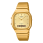 Reloj CASIO Vintage Unisex - Correa y Esfera de Acero IP Dorado - Pantalla Analógico-Digital - AQ-240EG-9AEF