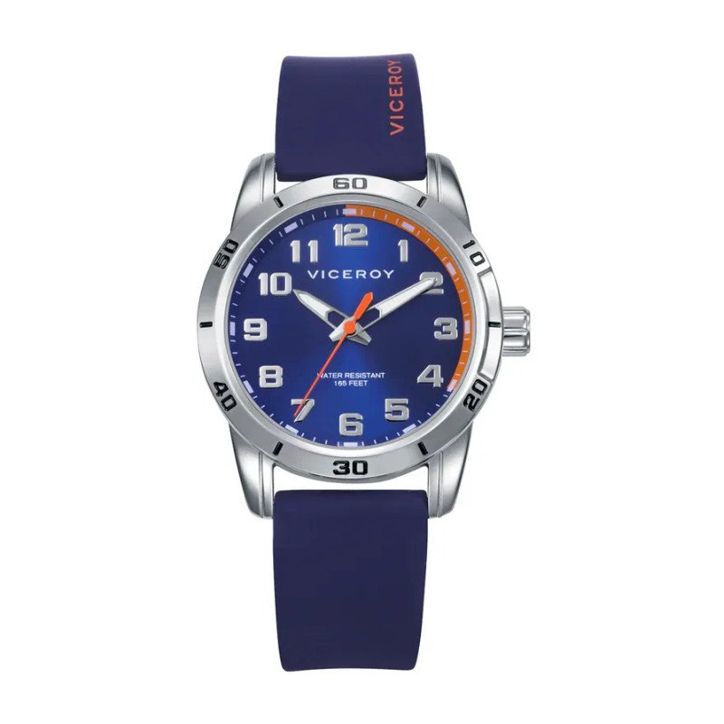 Reloj VICEROY Infantil Deportivo de Acero con Esfera Azul y Correa de Cruz Azul 401467-35