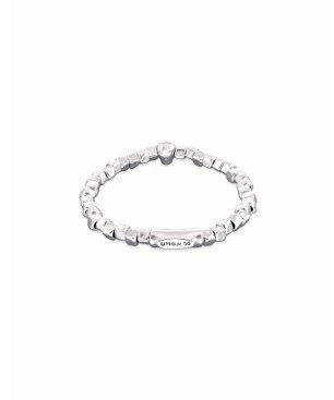 Pulsera UNOde50 Ser Imparable - Elástica de Aleación de Metales Bañada en Plata - Detalle de Calavera | PUL2589NGRMTL0L