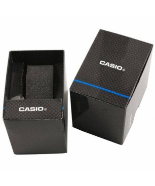 Reloj CASIO Vintage Unisex - Analógico-Digital Correa de Malla Plateada y Esfera Blanca Edgy Collection - AQ-230EM-7AEF