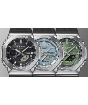 Reloj G-SHOCK Unisex – Metal Octogonal Tough Solar y Bluetooth® | 20 BAR | Correa Bio-Resina y Esfera Verde – GBM-2100A-1A3ER