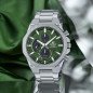 Reloj Casio EDIFICE - Cronógrafo Solar Ultrafino Cristal de Zafiro - Bisel Octogonal - Acero con Esfera Verde - EFS-S570D-3AUEF