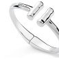 Pulsera Rígida UNOde50 Ser Natural - Acero Bañado en Plata de Ley - Detalles de Tubos - TALLA L | PUL2443MTL0000L Pulsera Rígida UNOde50 Ser Natural - Acero Bañado en Plata de Ley - Detalles de Tubos - TALLA L | PUL2443MTL0000L