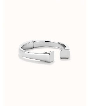 Pulsera Rígida UNOde50 Ser Sin Complejos - Acero Liso Bañado en Plata - Extremos Cuadrados | PUL2493MTL0000L