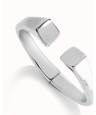 Pulsera Rígida UNOde50 Ser Sin Complejos - Acero Liso Bañado en Plata - Extremos Cuadrados | PUL2493MTL0000L