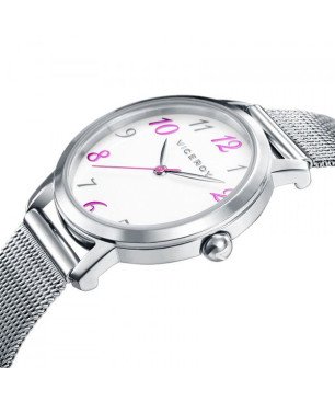 Reloj VICEROY Infantil de Acero Plateado con Malla Milanesa y Esfera Blanca 42322-05
