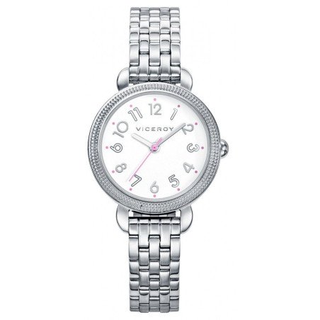 Reloj VICEROY Infantil de Acero Plateado con Esfera Blanca y Brazalete de Acero 42266-05