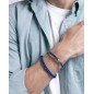 Pulsera VICEROY Magnum Para Hombre - Silicona Azul con Piel Trenzada Azul y Negra - Detalles de Acero | 14128P01013 Pulsera VICEROY Magnum Para Hombre - Silicona Azul con Piel Trenzada Azul y Negra - Detalles de Acero | 14128P01013