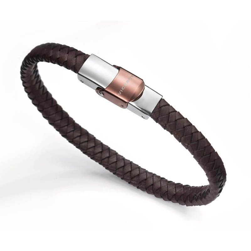 Pulsera VICEROY Para Hombre - Piel Marrón con Cierre de Acero Plateado e IP Marrón | 6097P09011 Pulsera VICEROY Para Hombre - Piel Marrón con Cierre de Acero Plateado e IP Marrón | 6097P09011