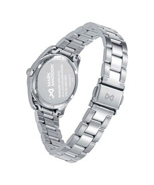Reloj MARK MADDOX Para Mujer - Caja y Brazalete de Acero Plateado con Esfera Blanca | MM1032-05