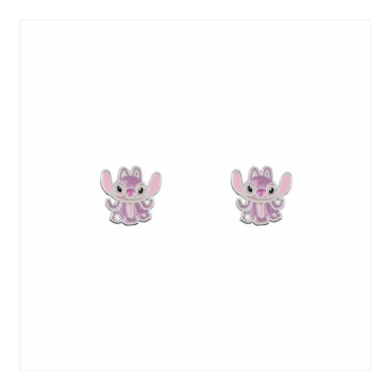 Pendientes Disney Stitch Para niña Bronce Plateado Rosa BC0002P Pendientes Disney Stitch Para niña Bronce Plateado Rosa BC0002P