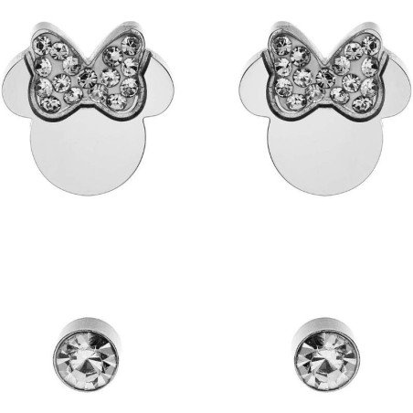 Pendientes Disney S600149RWL-B.CJ Minnie Circonitas Acero Plateado
