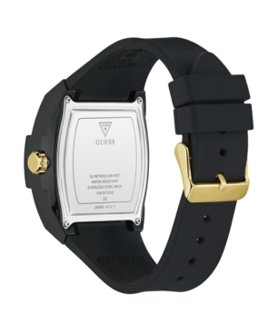 Reloj Guess Hombre Phoenix Negro Silicona 41.5mm Cuarzo Analógico GW1072G2