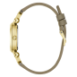 Reloj GUESS Ginger Mujer - Brazalete de Piel Marrón Estampado - Caja y Esfera de Acero Dorado Champagne | 3 ATM | GW1021L2