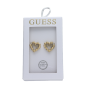 Pendientes GUESS Mujer TOC-HEART BUBBLES Corazón Dorado Acero Inoxidable Logotipo Grabado Cristales Brillantes JOBE06002JWYGT-U