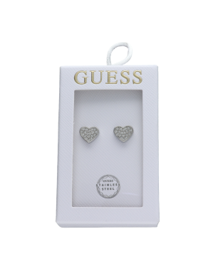 Pendientes GUESS Mujer TOC-HEART Corazón Plateado Acero Inoxidable con Pedrería - JOBE06007JWRHT-U