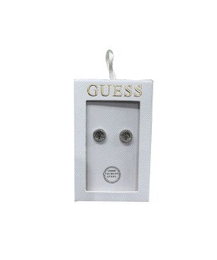Pendientes GUESS Mujer TOC-CRYSTAL & HEART Corazón Plateado Acero Inoxidable Cristal Solitario JOBE06000JWRHT-U