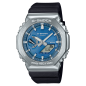 Reloj G-SHOCK Unisex – Metal Premium, Bluetooth® y Tough Solar | 20 BAR | Correa Bio-Resina y Esfera Azul – GBM-2100A-2BER