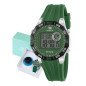 Reloj MAREA Niños - Comunión Digital Esfera y Correa Verde - Caja de Acero - 5 ATM - Altavoz Bluetooth de Regalo - B35383/3